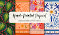 hand paint a seamless brazilian tropical repeat pattern
