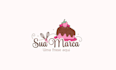 make innovative elegant cake logo