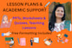 create lesson plans, presentations, and academic teaching materials