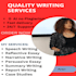 do argumentative, reflective essay, speech, narrative, persuasive