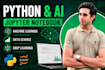 do python scripting, machine learning, data science in jupyter notebook