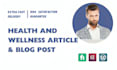 write SEO articles on health and wellness