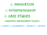 management, innovation, entrepreneurship tasks