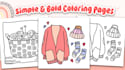 make cute and cozy, easy and bold coloring book