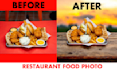 do restaurant food images editing