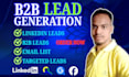 do b2b lead generation, linkedin leads and email listing