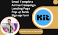 setup convertkit email template design and design newsletter