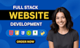 build or rebuild website development as full stack developer