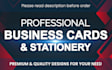 design professional business cards and stationary