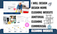 design home cleaning website janitorial cleaning commercial cleaning website