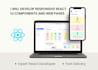 develop responsive react ui components and web pages