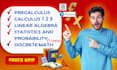 teach you math, calculus, linear algebra accounting and discrete math tutor