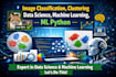 do image classification, clustering, data science, machine learning, ml python