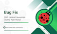 fix bugs in your PHP laravel javascript jquery ajax mysql