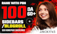 100 sidebar blogroll homepage da 50 plus permanent backlinks