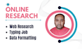 do online research, typing and web research
