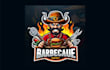 do awesome barbecue esport mascot logo within two days
