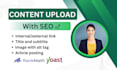 upload content and blog posts as your wordpress VA