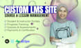create a learning management system website or lms website