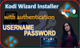 create login in kodi addon wizard build installer