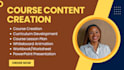 write online course, design workbook, create whiteboard explainer video courses