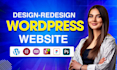 design redesign wordpress website development and build woocommece website