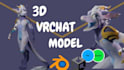 create, upload and edit vrchat avatar ,3d model, furry avatar, protogen