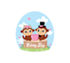 make attend evident wedding mascot logo