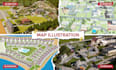 draw a 3d isometric or 3d realistic map illustration