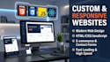 build your custom website with HTML, css3, and javascript