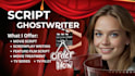 be your script writer screenplay writer movie script writing feature film script