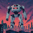 do anime style mecha robot illustrations