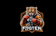 tiger woods fighter mascot logo design service