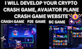 develop crypto crash games, aviator plane crash game website p2e game