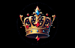 cannabis king crown badge logo