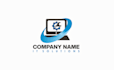 make existing computer repair service logo