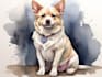 draw watercolor pet portrait
