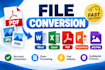 convert PDF and images to word, excel, and other formats