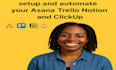 setup workflow integrate and automate your trello clickup notion monday com