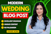 write modern bridal articles and wedding blog posts