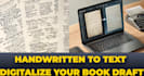 convert your handwriting book draft to digital format, pdf