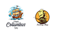 make creative unique boat ship logo