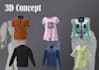 make 3d clothes modeling, texturing and animation