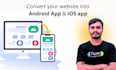 convert your website into professional android and ios apps