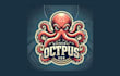 make a unique octopus vintage logo with super color