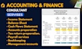 prepare your general ledger, trail sheet, balance sheet, financial statements