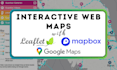 create interactive gis web maps with leaflet, mapbox, google maps
