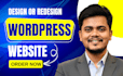 build wordpress website development, design redesign, clone, customize wordpress