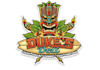 design dukes deli island style serving up coffee logo