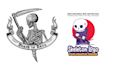 make custom skull skeleton logo and illustration style